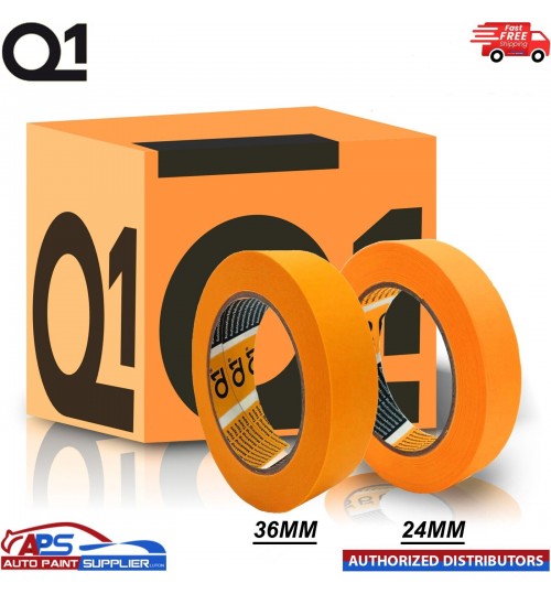 Q1 MASKING TAPE 24/36mm ROLLS PAINTER PAINTING AUTOMOTIVE EASY TEAR